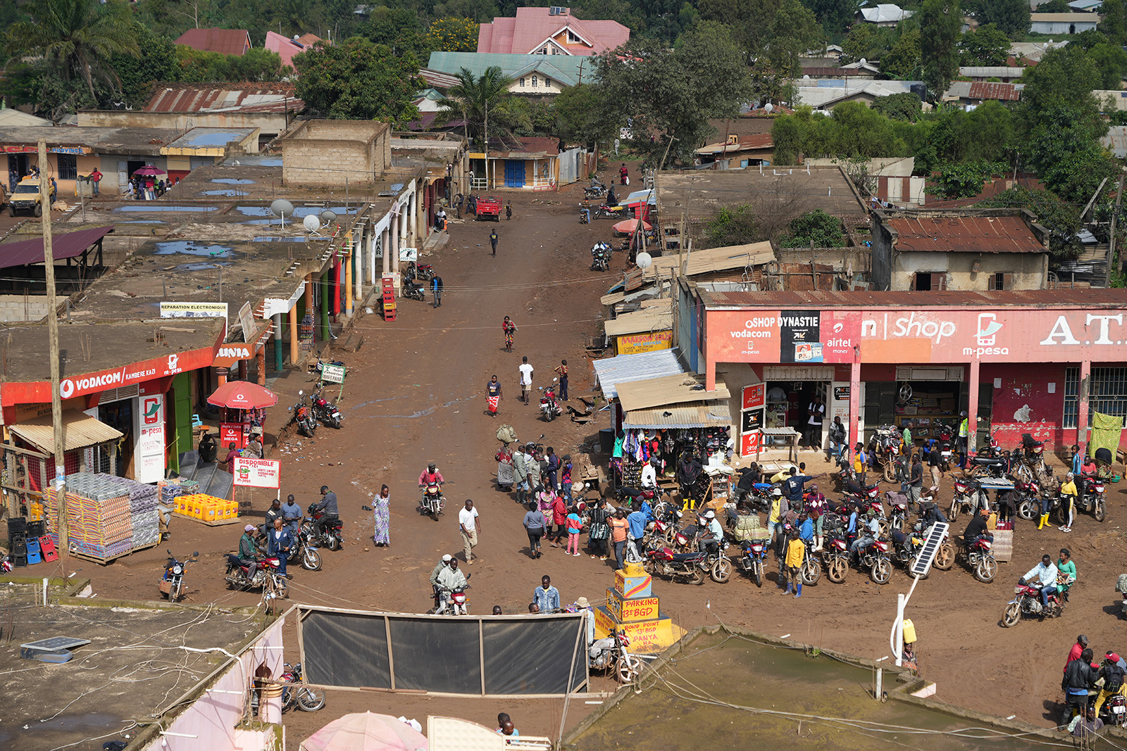 Street in the Town of Bunia Eastern Congo